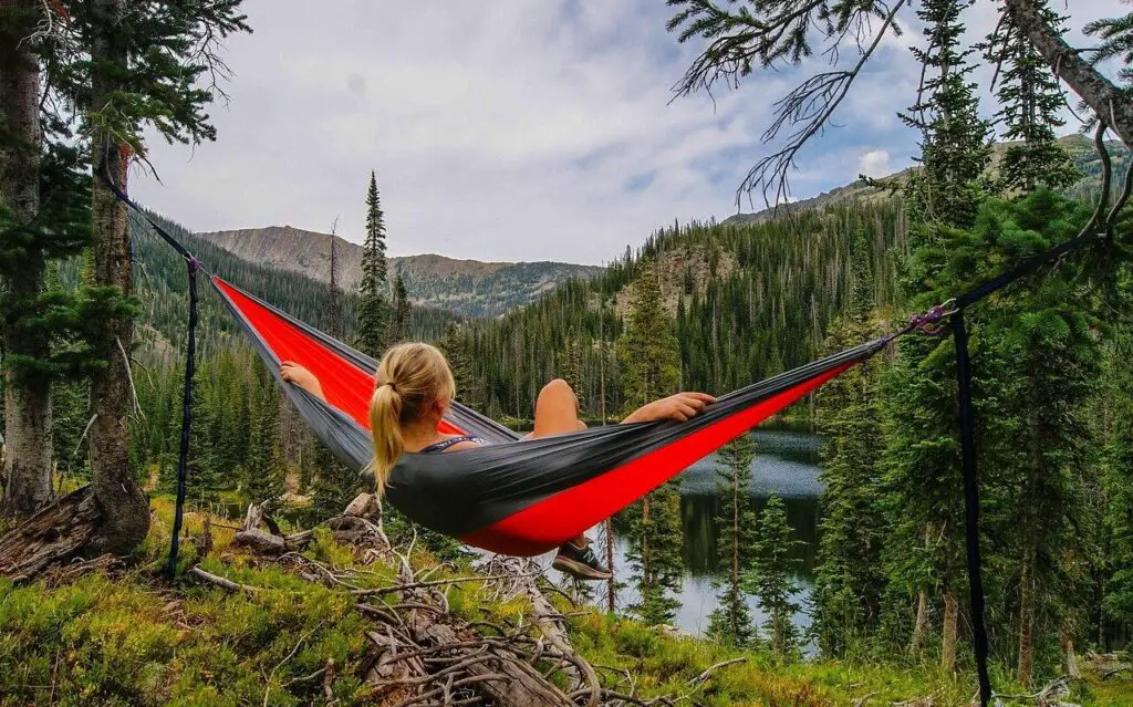 hammock, woman, female,