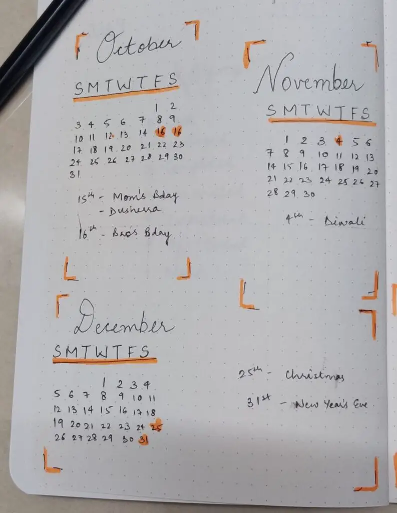 future log bullet journal