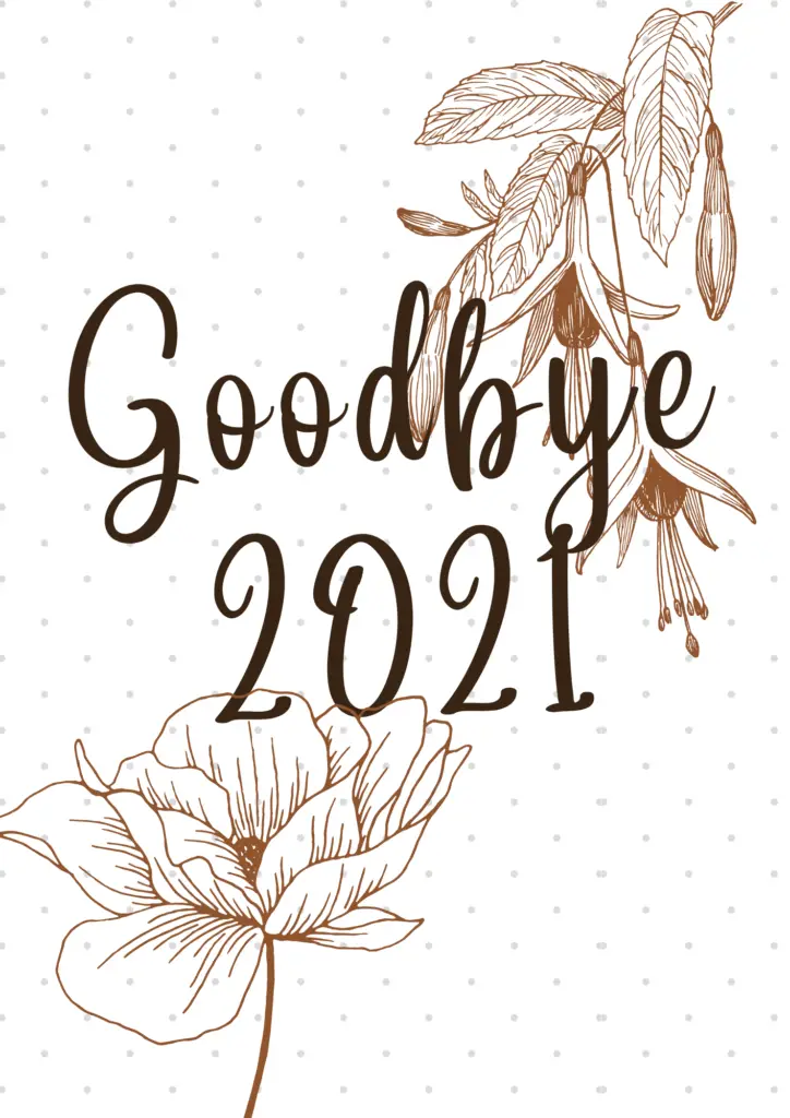 goodbye 2021, bullet journal ideas