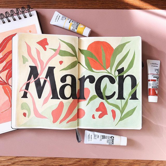 march bullet journal idea