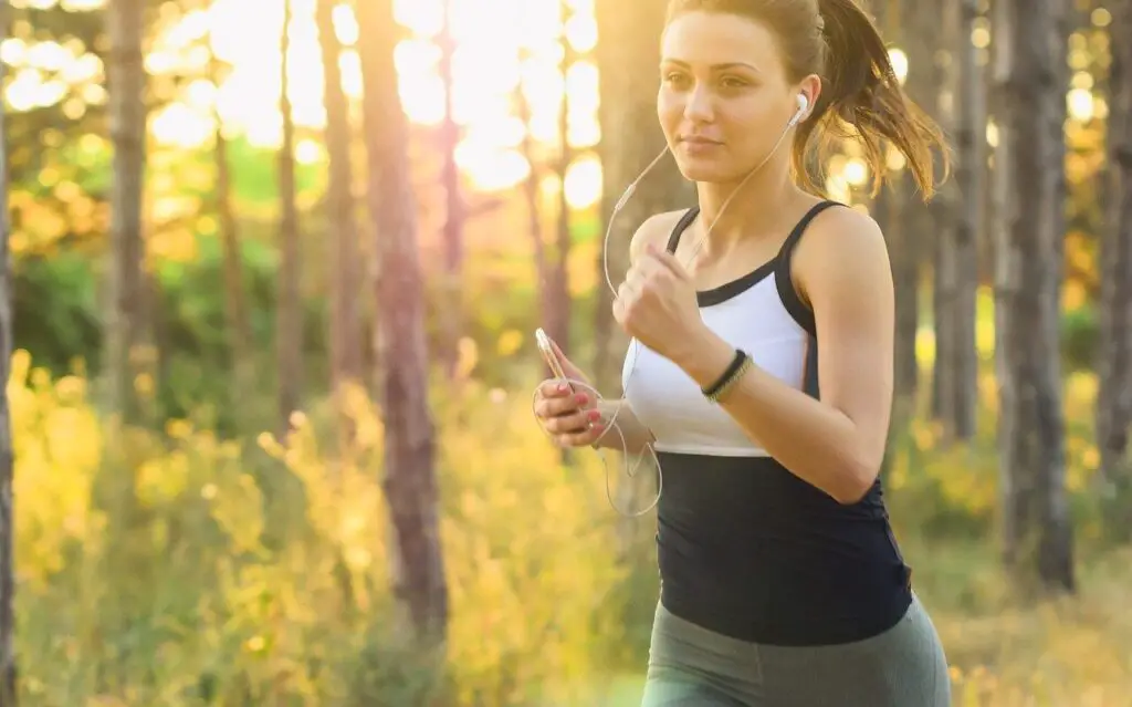 woman, jogging, running