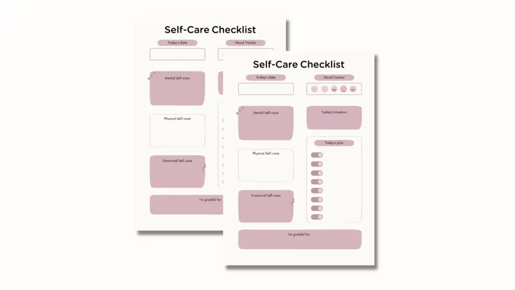 Daily Self Care Checklist