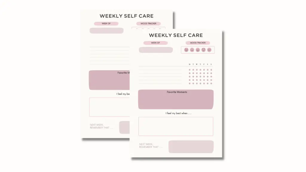 Weekly Self Care Checklist