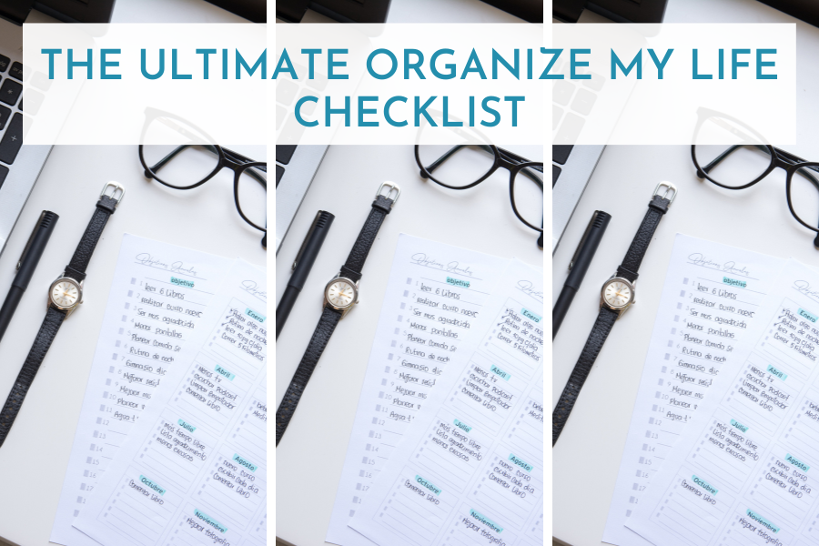 organize my life checklist