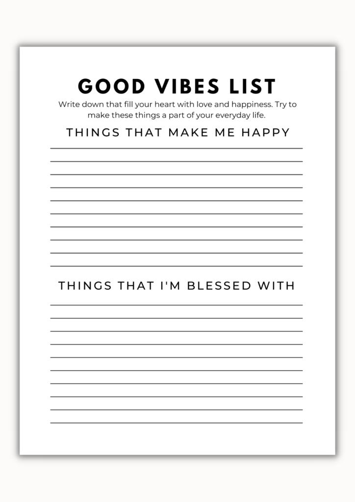 good vibes list, How To Make A Daily Routine For Yourself