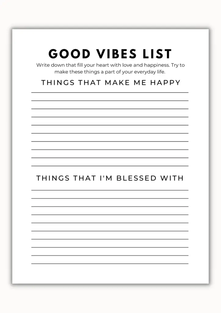 good vibes list, How To Make A Daily Routine For Yourself