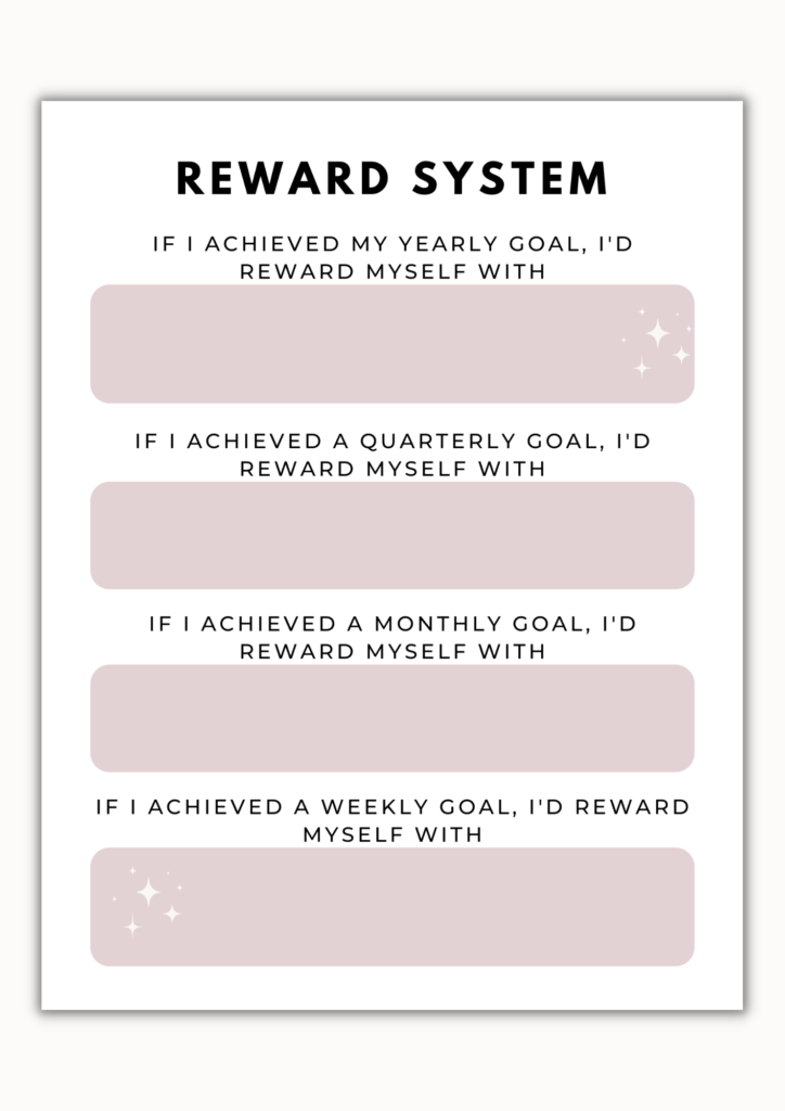 planner, reward system