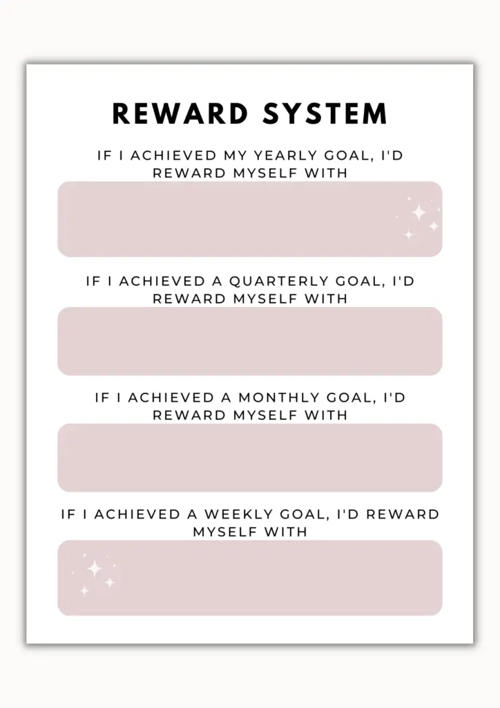 planner, reward system