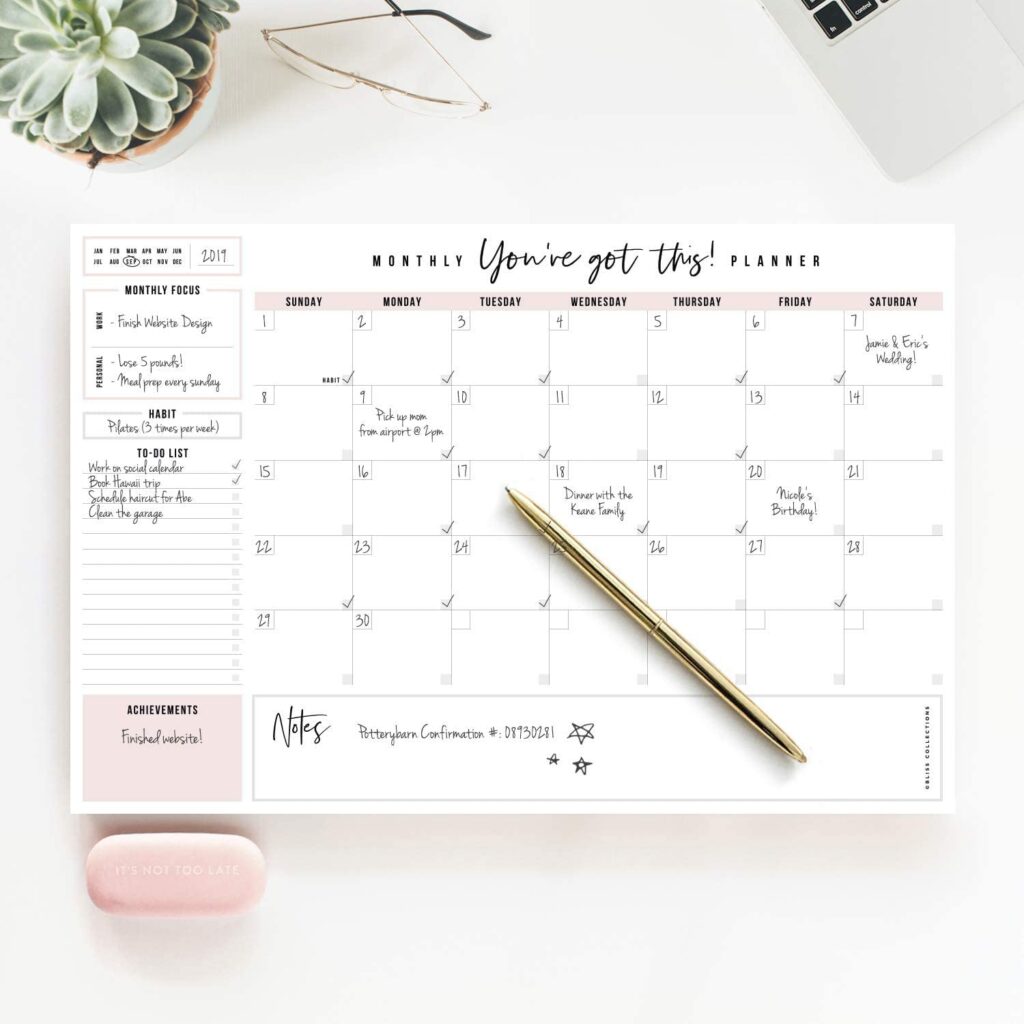 things to do monthly, monthly calendar, monthly planner