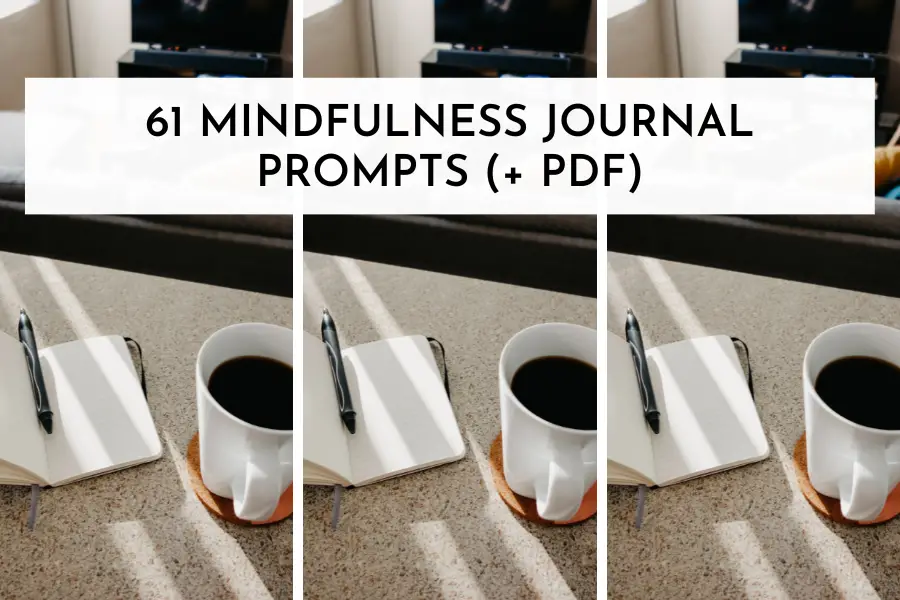 mindfulness journal prompts pdf