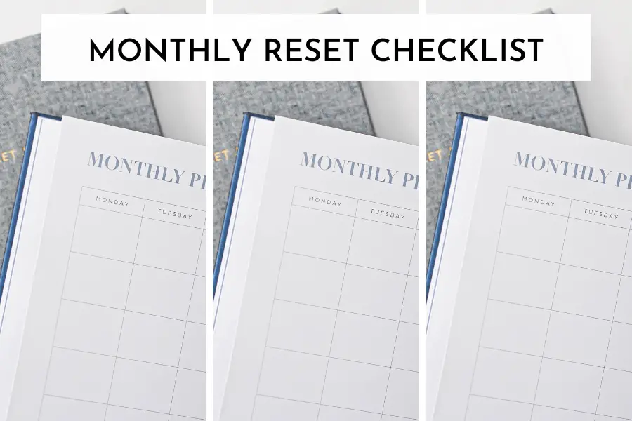 monthly reset checklist